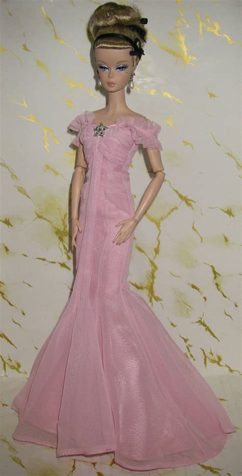 Pink Net Gown For Silkstone Barbie Doll 99e