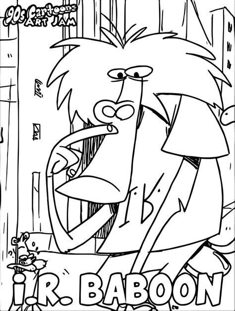 90s Cartoon Art Jam I R Baboon Coloring Page – Wecoloringpage.com