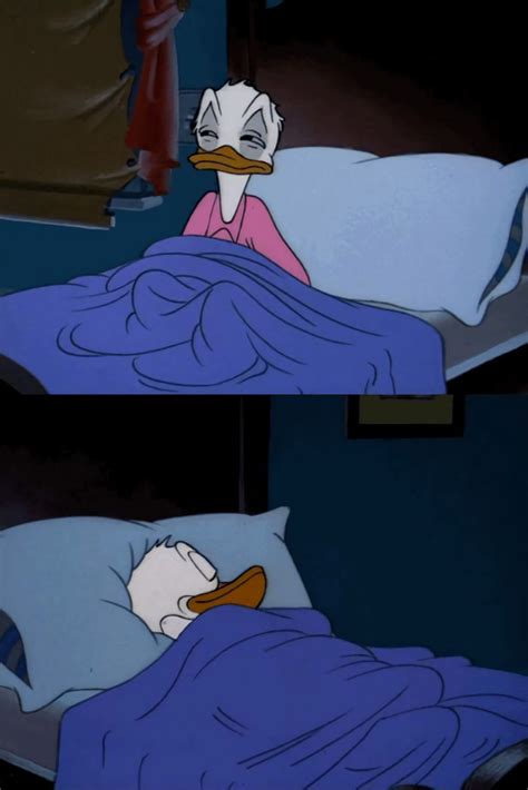 Donald Duck Sleeping On Them Sleepy Meme Template Rhqmemetemplates