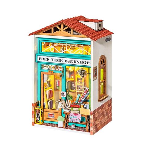 Rolife Free Time Bookshop Miniature House Kit Ds008 Robotime