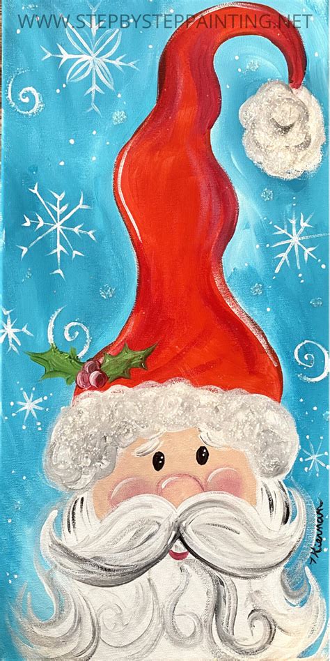 How To Paint A Jolly Whimsical Santa Step By Step Painting