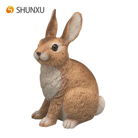 Vivid Resin Animal Statue Rabbit Garden Statuary With Amazing Detailed