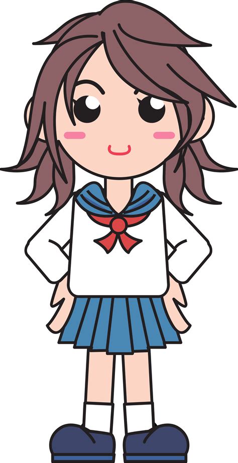 Japanese School Girl Clipart Full Size Clipart 790006 Pinclipart