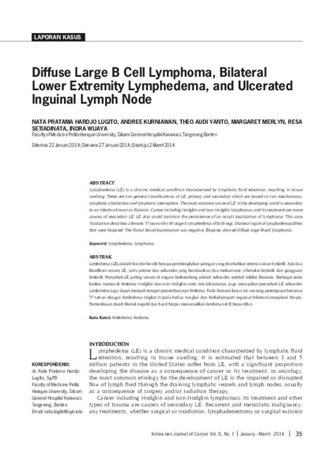 Pdf Diffuse Large B Cell Lymphoma Bilateral Lower Extremity