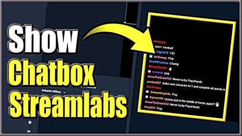 How To Show Chatbox On Streamlabs Obs Livestream Obs Chatbox Overlay
