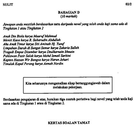 Contoh jawapan soalan percubaan Bahasa Melayu kertas 2 Melaka, 2011