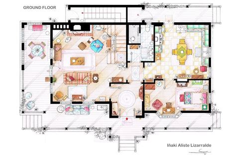 10 Fictional Floor Plans From Classic Tv Shows Architizer Journal