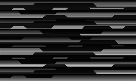 Abstract Silver Black Line Cyber Pattern Geometric Design Modern