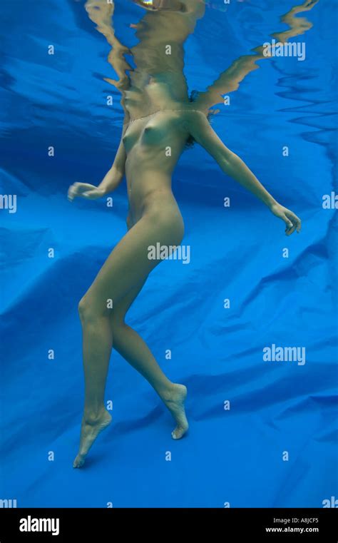Woman Nude Underwater Stock Photo Alamy