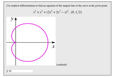 Solved Use Implicit Differentiation To Find An Equation Of Chegg