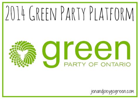 Go Green 2014 Ontario Election Green Party Platform