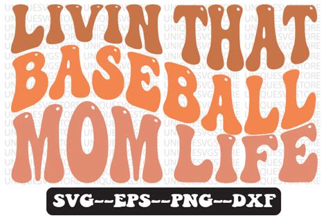 Livin That Baseball Mom Life Svg Design Graphic By Uniquesvgstore · Creative Fabrica