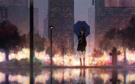 Aesthetic Rain Anime Desktop Wallpapers Wallpaper Cave