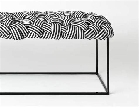 Contemporary Bench with Handwoven B&W Upholstery in 2021 | Contemporary bench, Contemporary ...