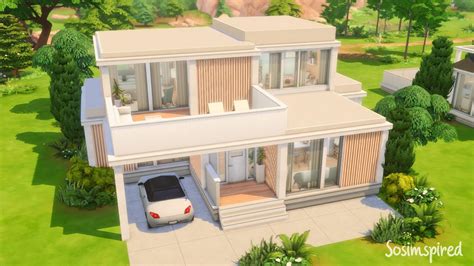 Cozy Modern House Sims 4 Speed Build Youtube