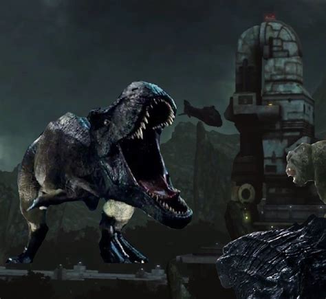 Kong And Godzilla Vs Rexy Jurassic Park World Jurassic World