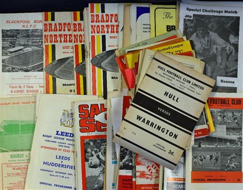 Mullock S Auctions Assorted Selection Of 1960s Onwards Rugby League Programmes