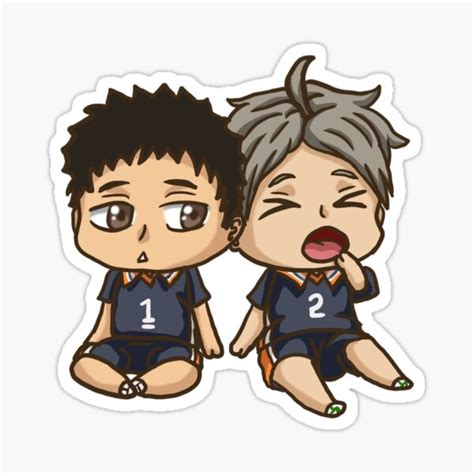 Haikyuu Daichi And Suga Chibi Babies Sticker For Sale By H0llyDays