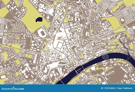 Map Of The City Of Newcastle Upon Tyne Tyne And Wear North East