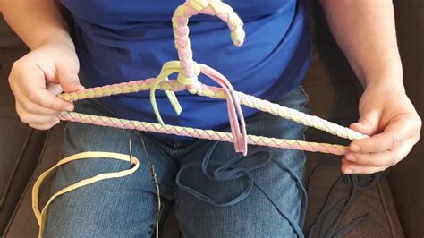 How To Make A Braided Fabric Covered Hanger Youtube Fabric Covered