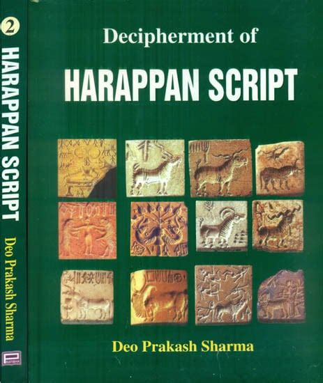 Decipherment Of Harappan Script Set Of 2 Volumes Exotic India Art