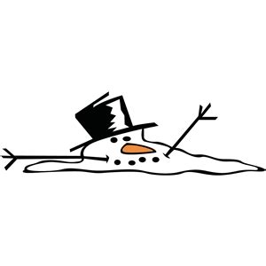 Snowman cartoon black white clipart. melted snowman clipart - Clipground