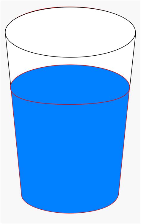 Glass Water Full Clear Blue Animated Cup Of Water Hd Png Download