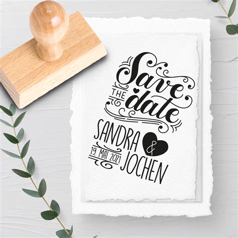 Stempel Save The Date Dasius Nr 19 Personalisiert Hochzeitidealde