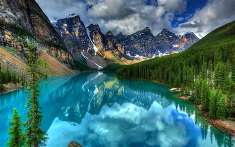 Crystal Mountain Lake Hd Desktop Wallpaper Widescreen