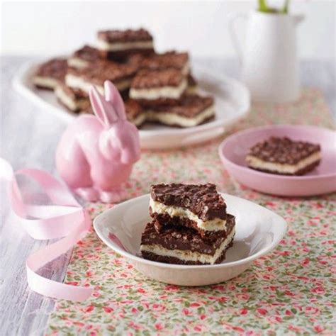 Triple Layered Easter Chocolate Crackle Slice Chocolate Slice Cooking