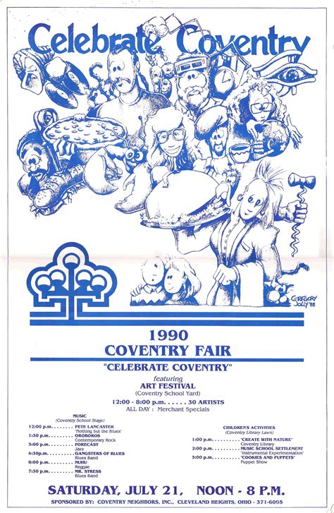 Coventry Street Fair Poster 1990 Cleveland Heights Historical Society