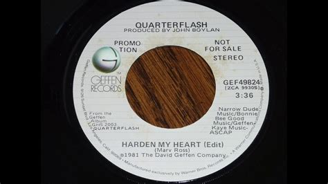Quarterflash Harden My Heart 45rpm Promo Radio Edit Youtube