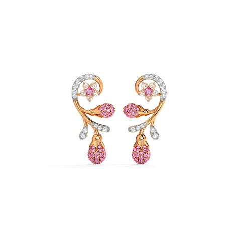 Jovial Sakura Gemstone Stud Earringsalluring Fancy Designs Caratlane