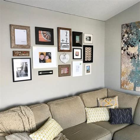Mixed Frames Gallery Wall Above Couch Gallery Wall Home Decor