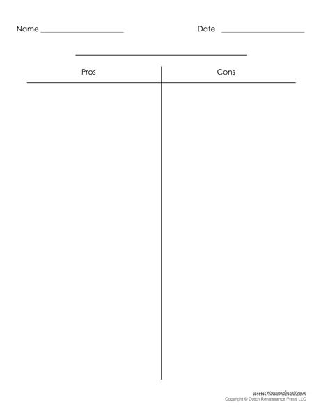 Blank T Chart Templates Printable Compare And Contrast Chart Pdfs