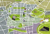 Detallado mapa turístico del centro de ciudad de Edimburgo | Edimburgo ...