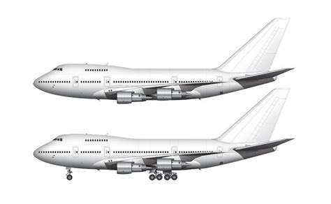Boeing 747sp Blank Illustration Templates Norebbo