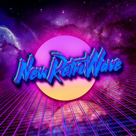 New Retro Wave Neon Space 1980s Synthwave Digital Art