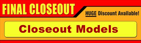 Huge Discounts On Closeout Items At
