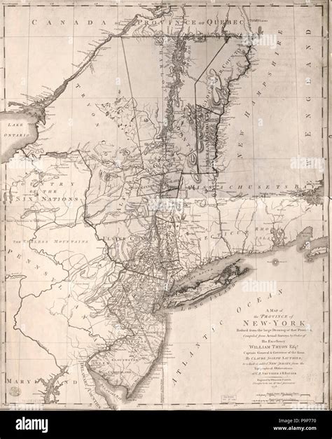 A Map Of The Province Of New York Reducd From The Large Drawing Of