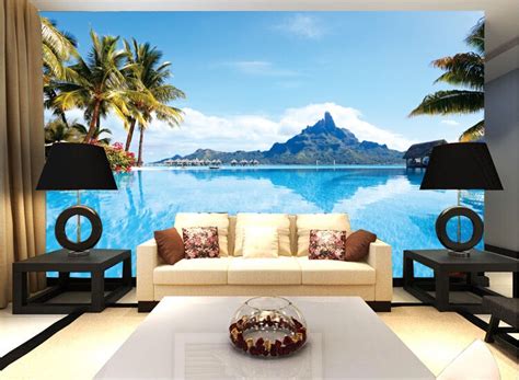 Custom 3d Photo Wallpaper Seaview Living Room Bedroom Sofa