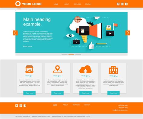 Business Website Layout With Fun Design Elements