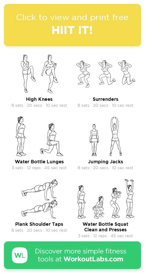 Simple Hiit Workout Plan At Home Pdf For Build Muscle Fitness And