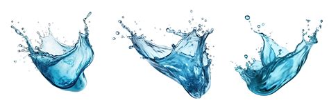 Ai Generiert Einstellen Von Wasser Fl Ssigkeit Spritzen Auf Transparent