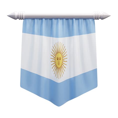 Argentina National Flag Set Illustration Or 3d Realistic Argentina Waving Country Flag Set Icon