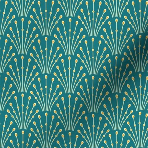 Colorful Fabrics Digitally Printed By Spoonflower Art Deco Beads