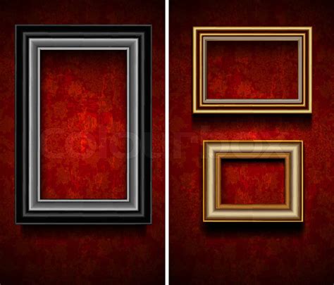 Picture Frame Wallpaper Background Photo Frame On Grunge Wall Stock Vector Colourbox