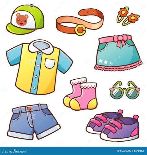 Cute Girl And Her Clothes Stock Illustration Of Design 35468707 Vlr
