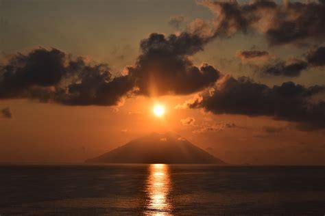 Sunset On Stromboli Unesco Candidate Sicily Sailing Experience