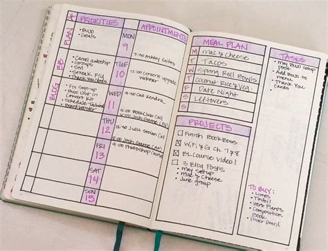 Bullet Journal Weekly Layout Ideas Sublime Reflection